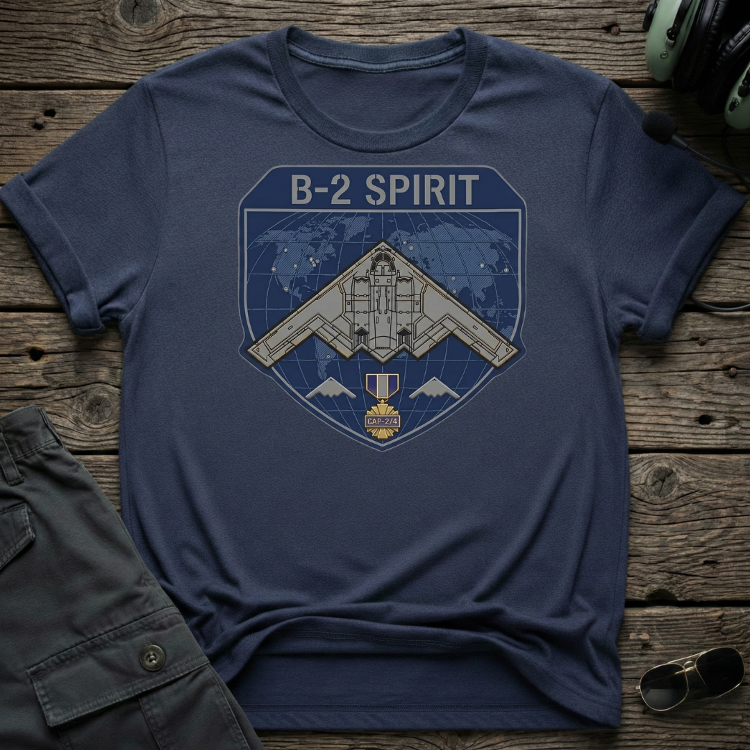 B2 Spirit Badge T-shirt — aviation t-shirt