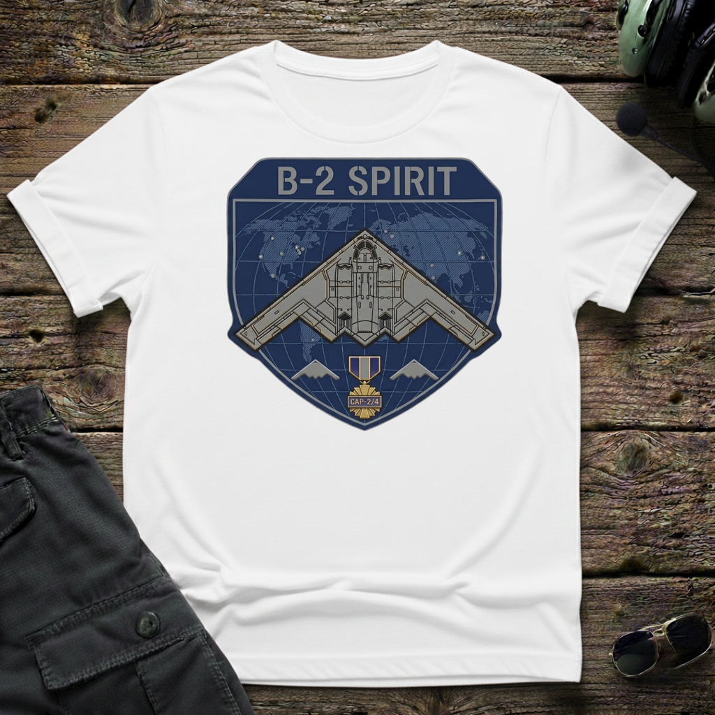 B2 Spirit Badge unisex t-shirt - perfect gift for aviation lovers