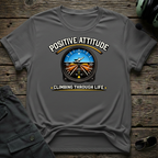 Climbing Through Life front view - premium aviation tee for pilots
