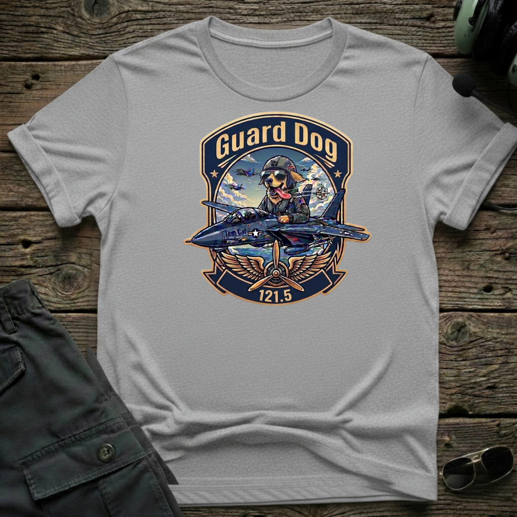 Guard Dog lifestyle shot - Gildan 64000 ring-spun cotton aviation shirt