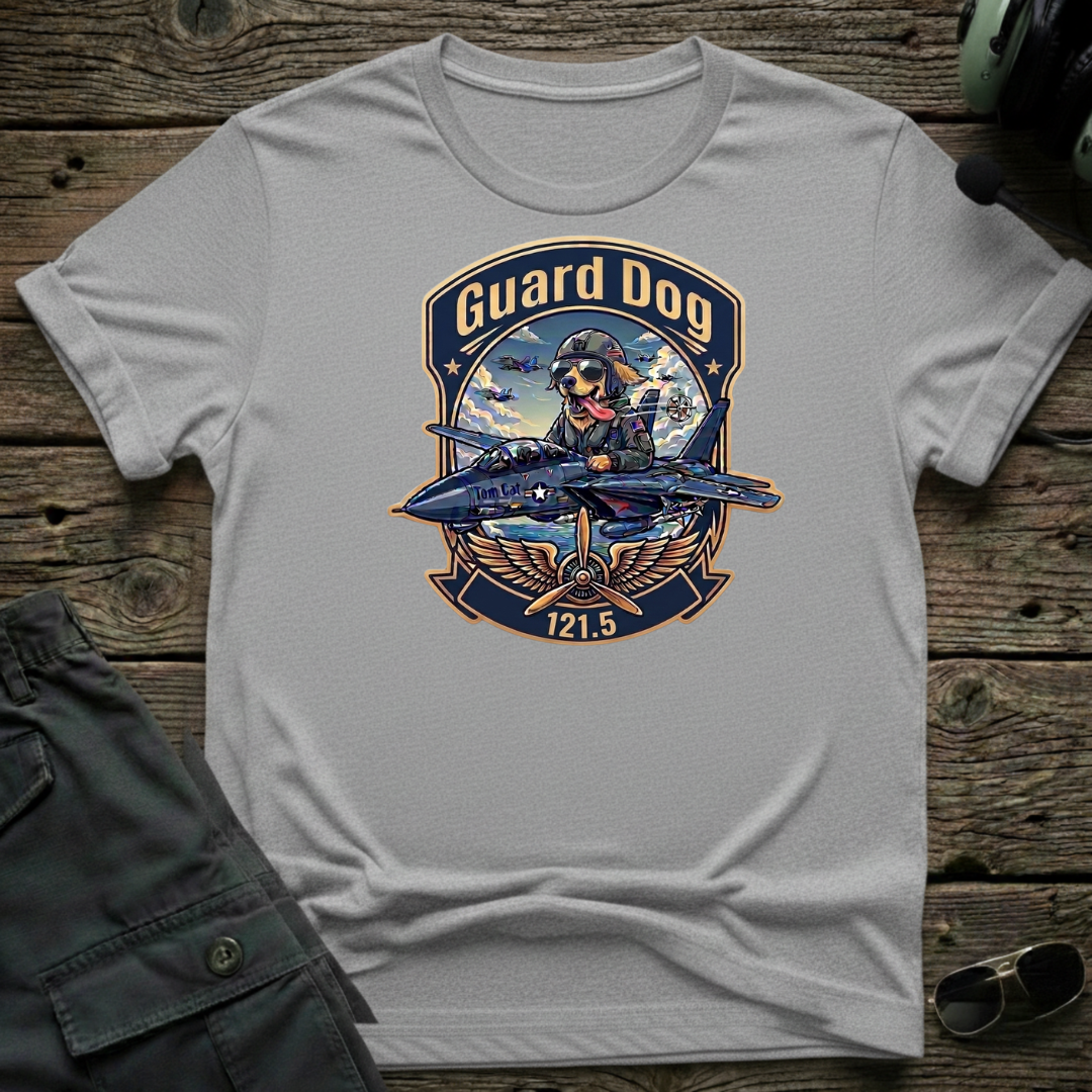 Guard Dog lifestyle shot - Gildan 64000 ring-spun cotton aviation shirt