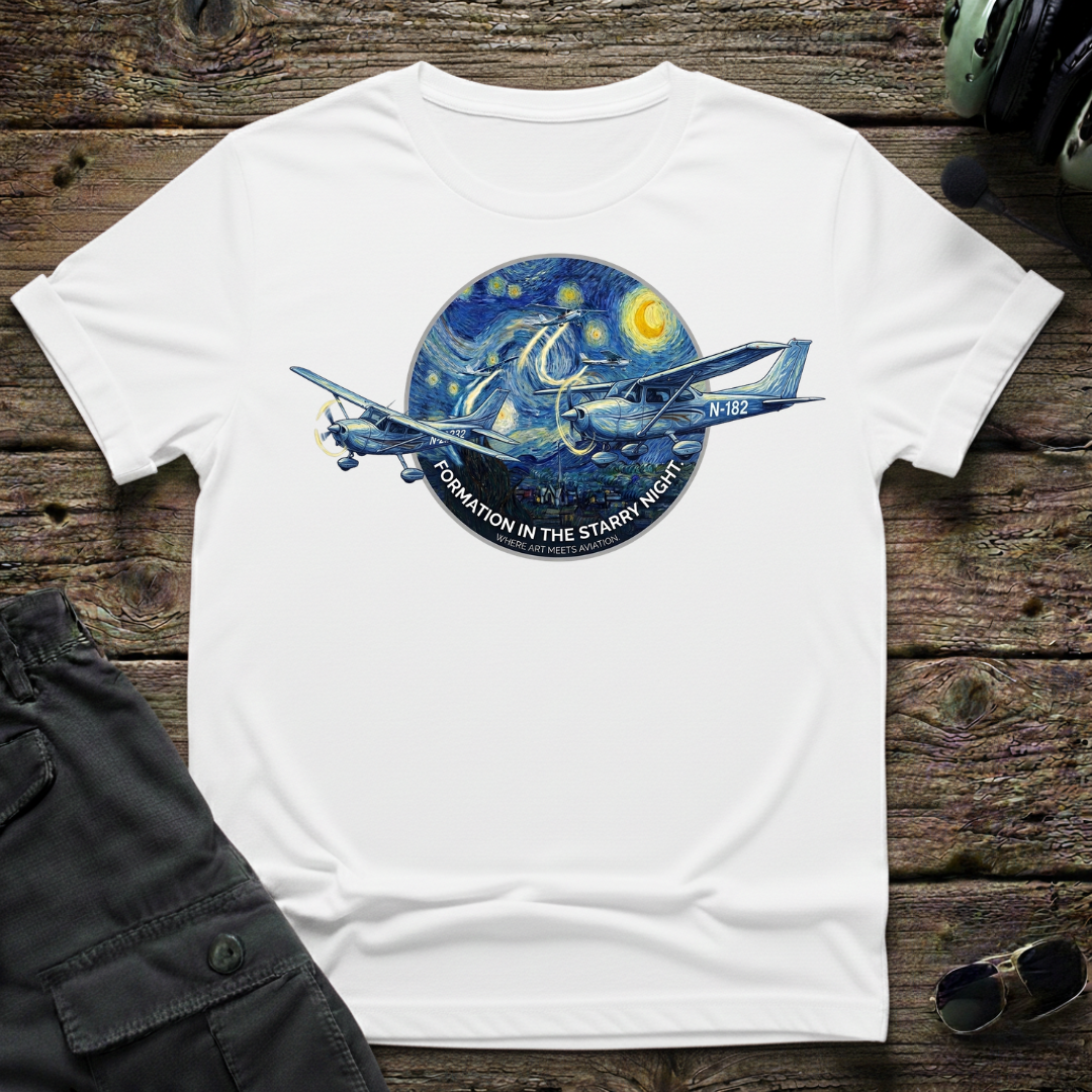 Starry Formation unisex t-shirt - perfect gift for aviation lovers