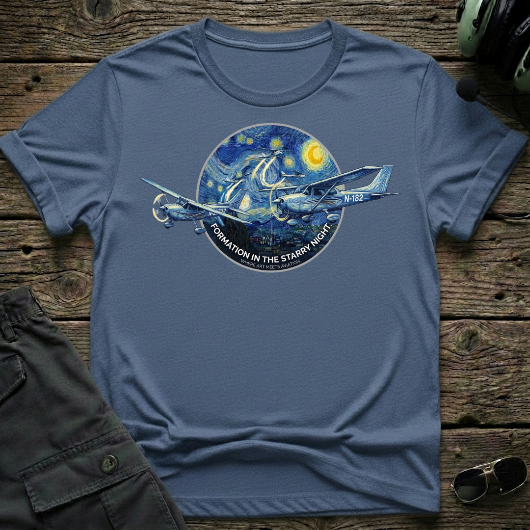 Starry Formation T-shirt — aviation t-shirt