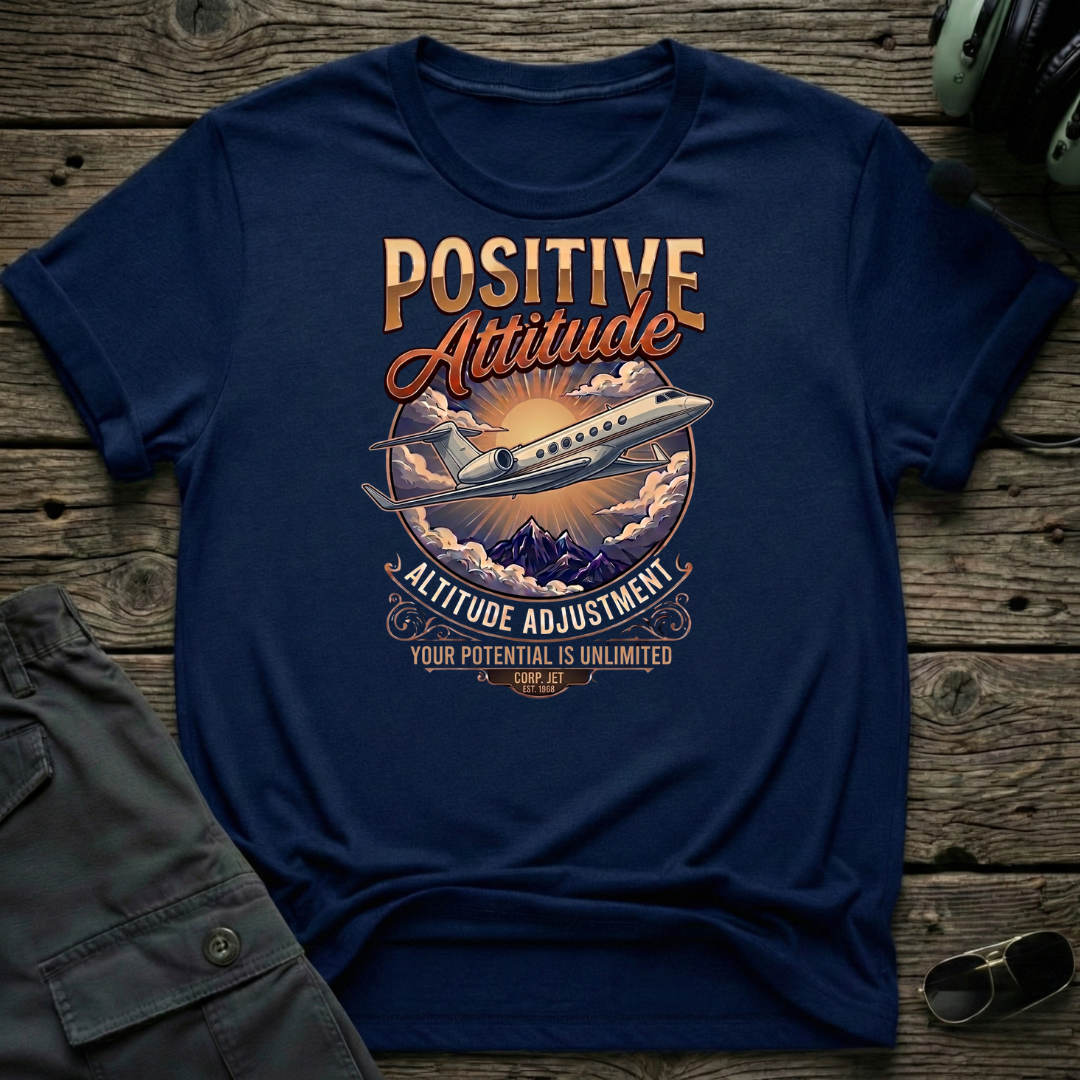 G-Attitude front view - premium aviation tee for pilots