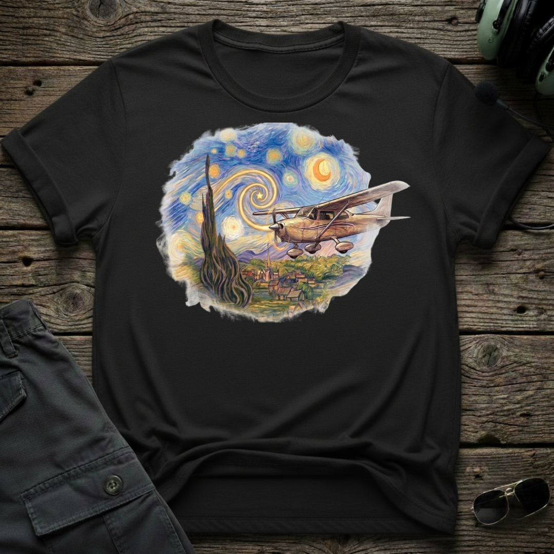 Cessna Starry Day T-shirt — aviation apparel