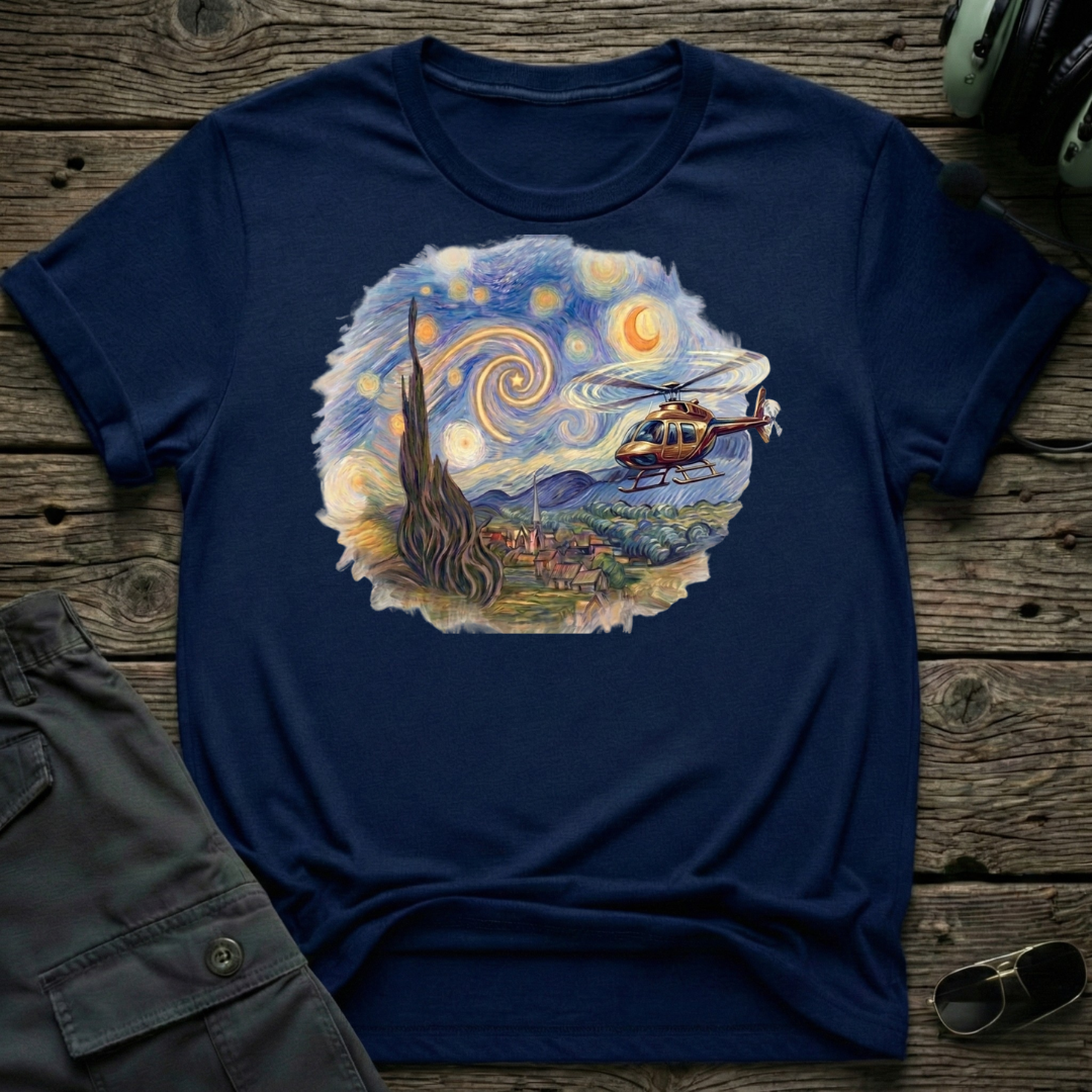Starry Copter - Cleared4Tees premium aviation apparel