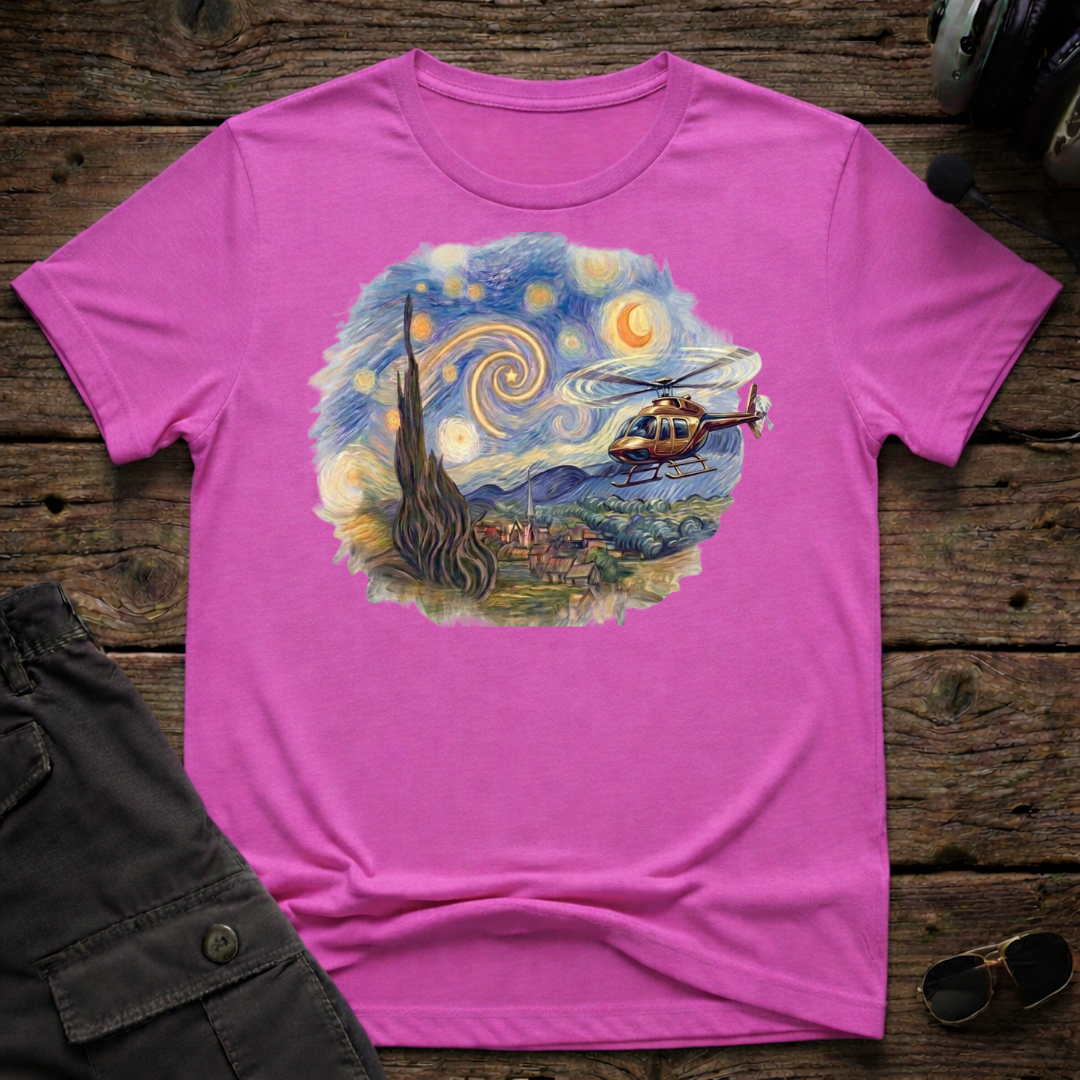 Starry Copter T-shirt — aviation apparel