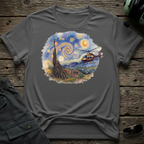Starry Copter front view - premium aviation tee for pilots