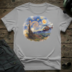 Starry Copter lifestyle shot - Gildan 64000 ring-spun cotton aviation shirt