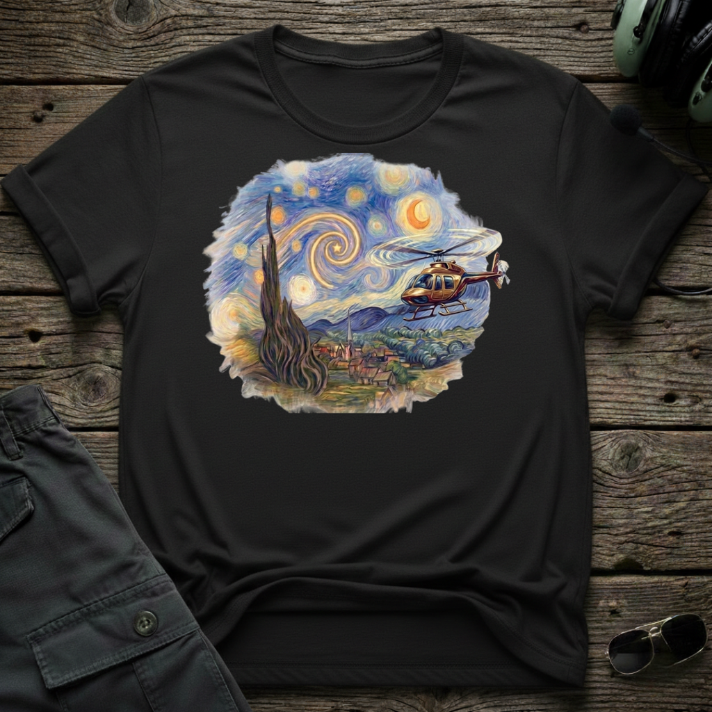 Starry Copter T-shirt — aviation apparel