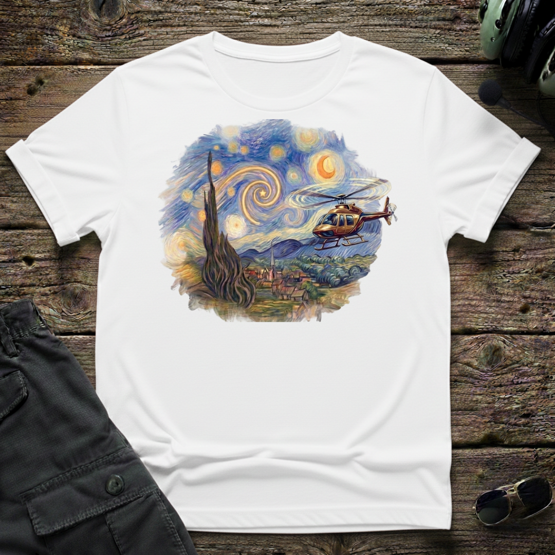 Starry Copter unisex t-shirt - perfect gift for aviation lovers