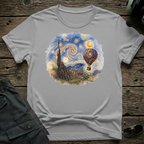 Starry Balloon lifestyle shot - Gildan 64000 ring-spun cotton aviation shirt