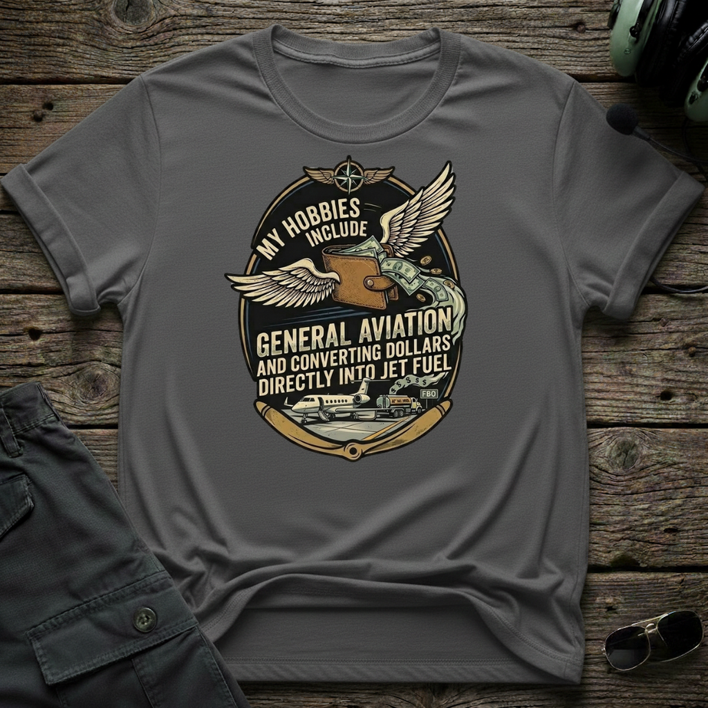 Dollars to Fuel T-shirt — aviation t-shirt