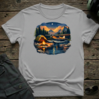 Bush Camping lifestyle shot - Gildan 64000 ring-spun cotton aviation shirt