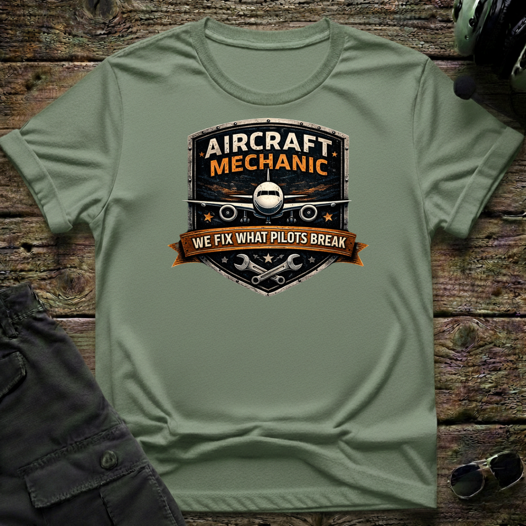 Fixing What Pilots Break T-shirt — aviation apparel