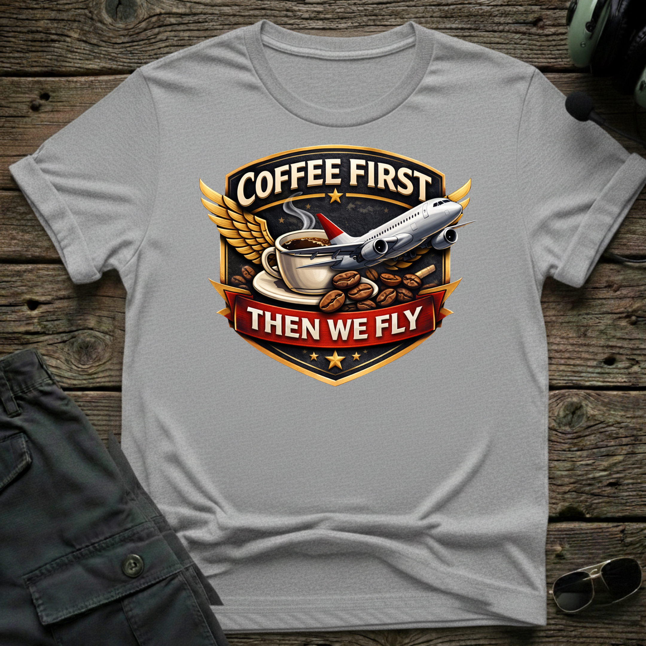 Coffee First - Cleared4Tees premium aviation apparel