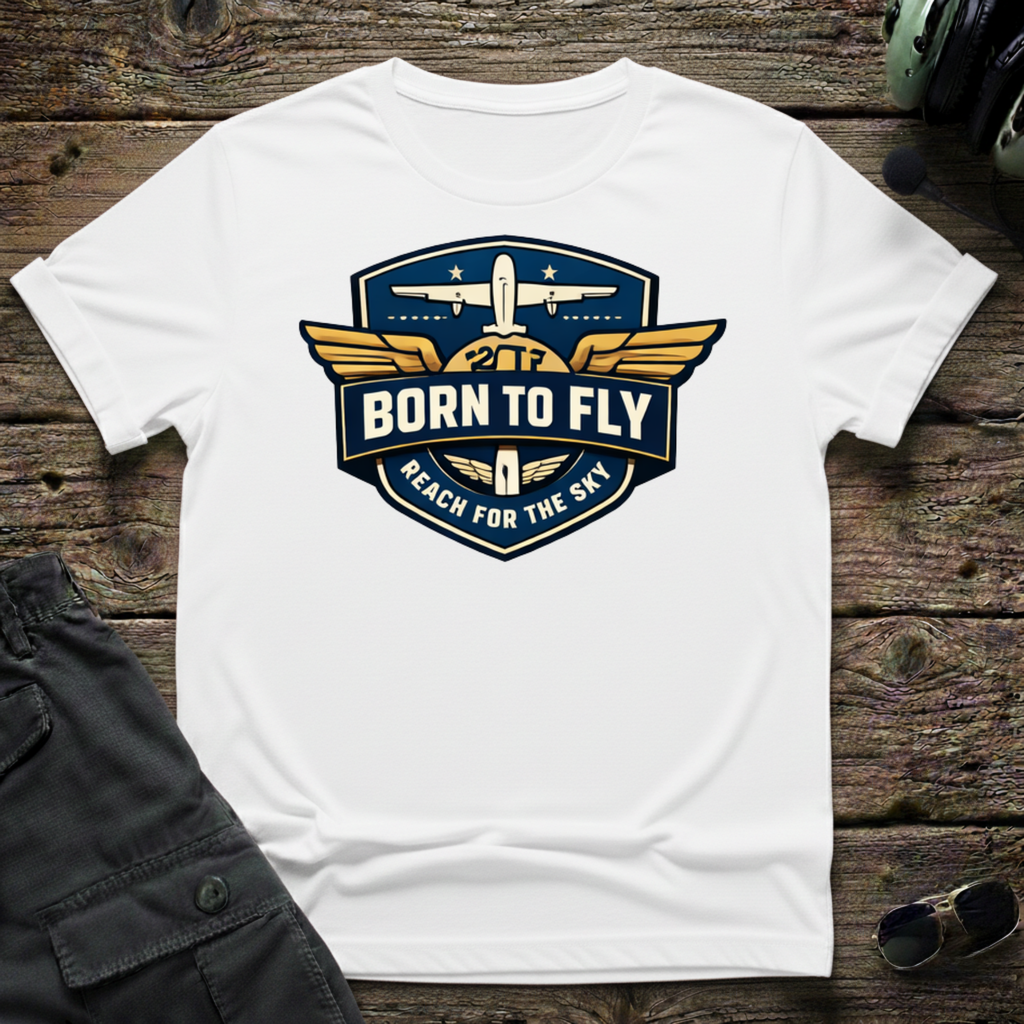Born to Fly unisex t-shirt - perfect gift for aviation lovers