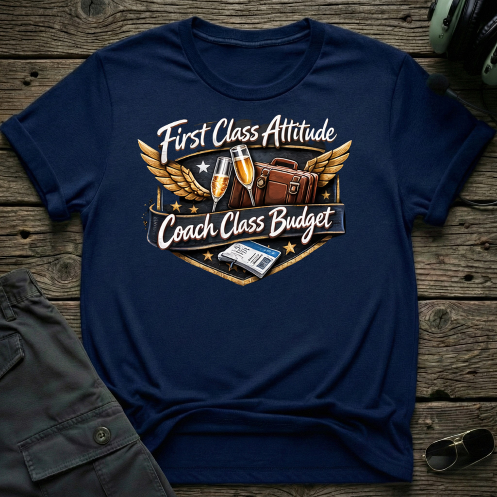 Coach Class Budget unisex t-shirt - perfect gift for aviation lovers