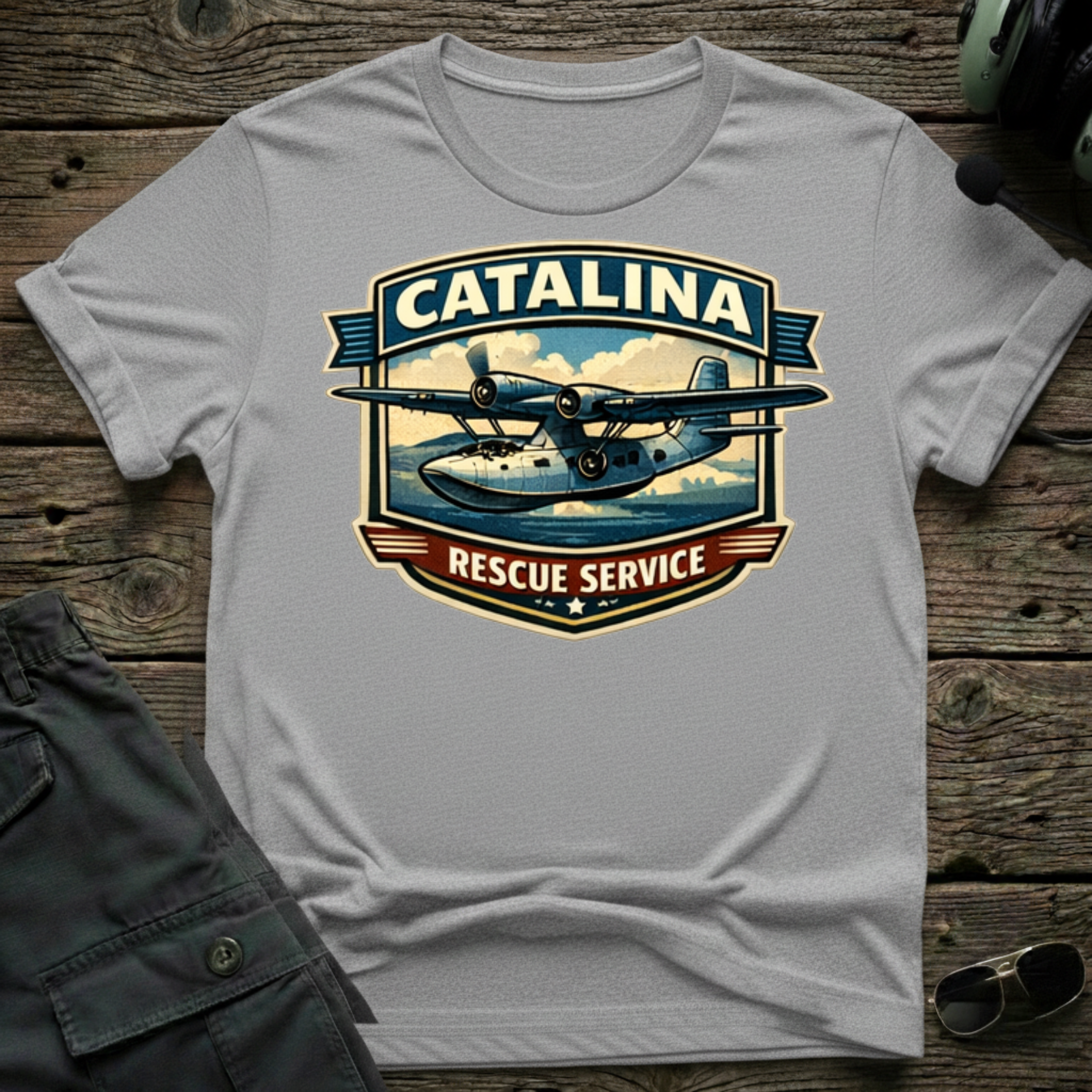 Catalina Rescue - Cleared4Tees premium aviation apparel