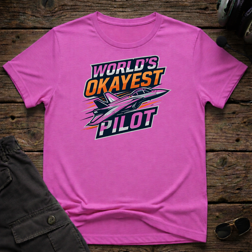 Worlds Okayest Pilot T-shirt — aviation apparel