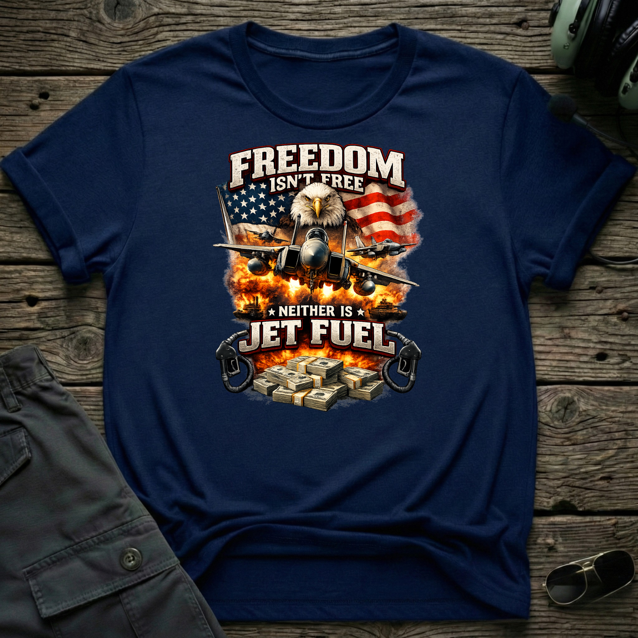 Freedom Isn't Free T-shirt — aviation apparel