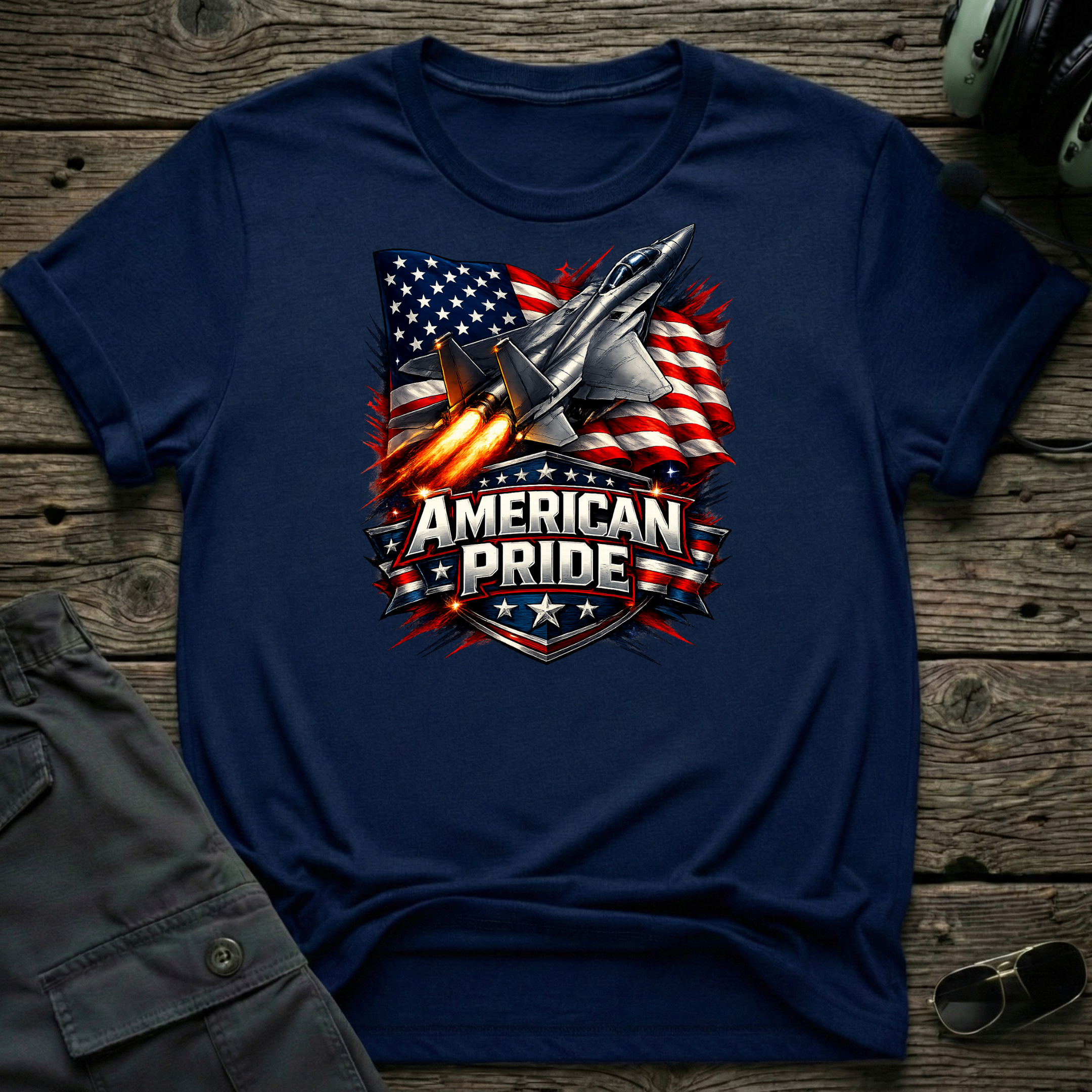 American Pride T-shirt — aviation t-shirt