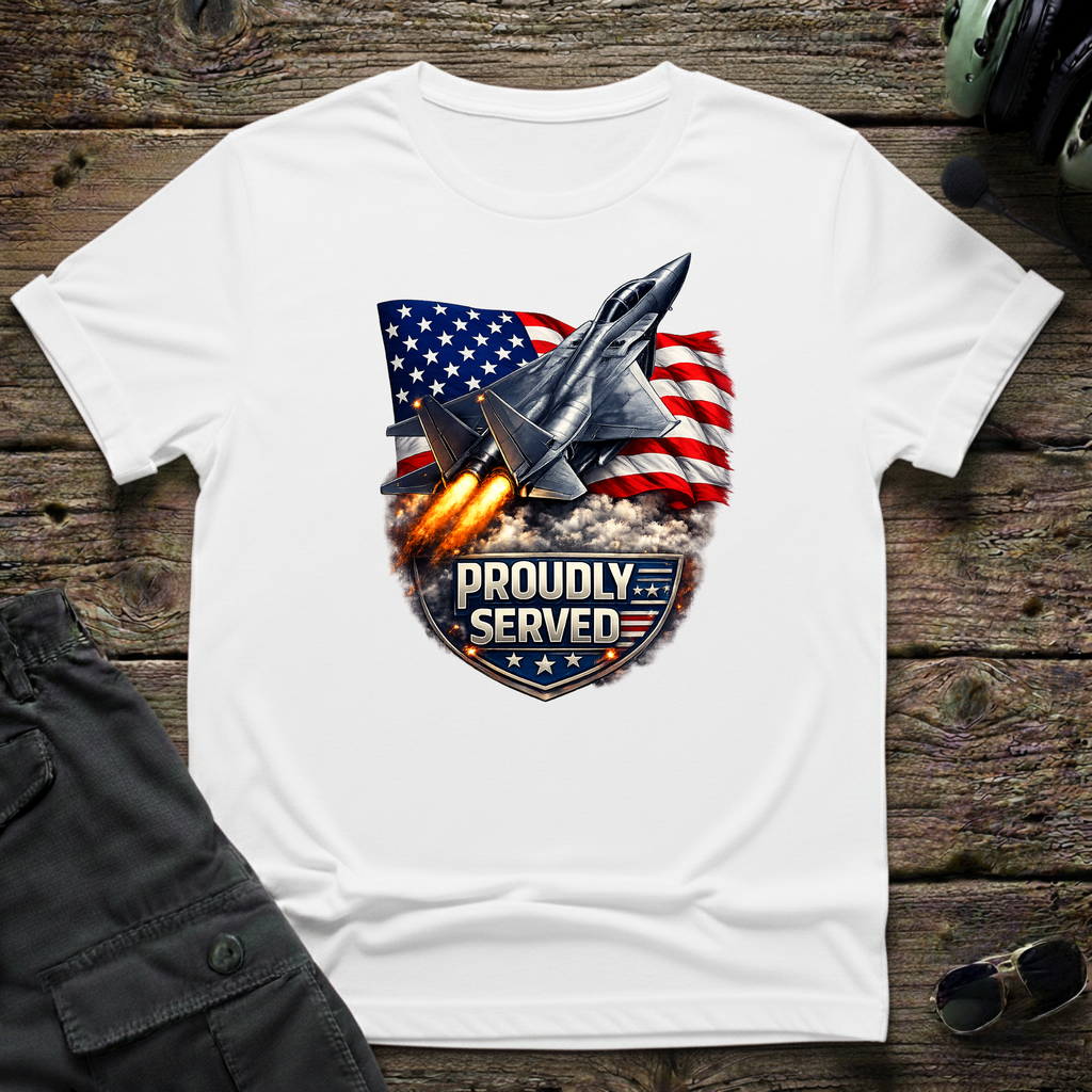 Proudly Served unisex t-shirt - perfect gift for aviation lovers