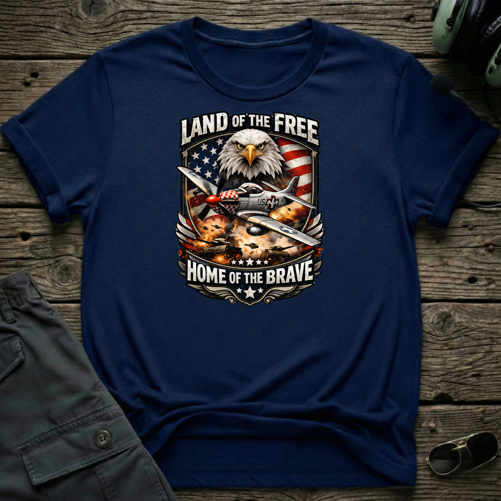 Land of the Free - Cleared4Tees premium aviation apparel