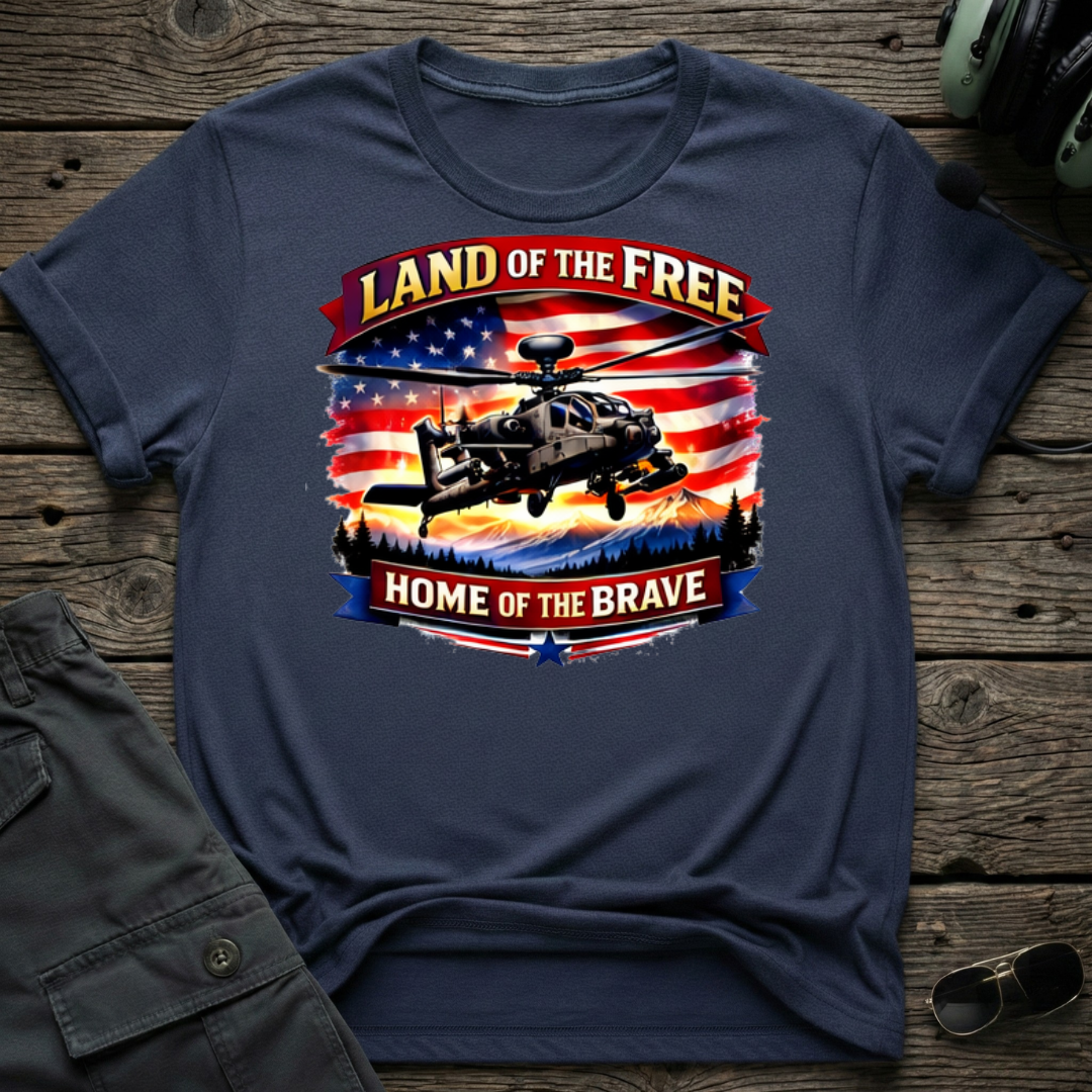 Apache LOF lifestyle shot - Gildan 64000 ring-spun cotton aviation shirt