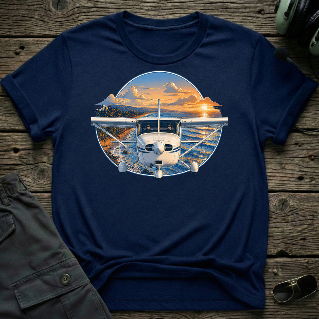 Cessna Beach T-shirt — aviation apparel