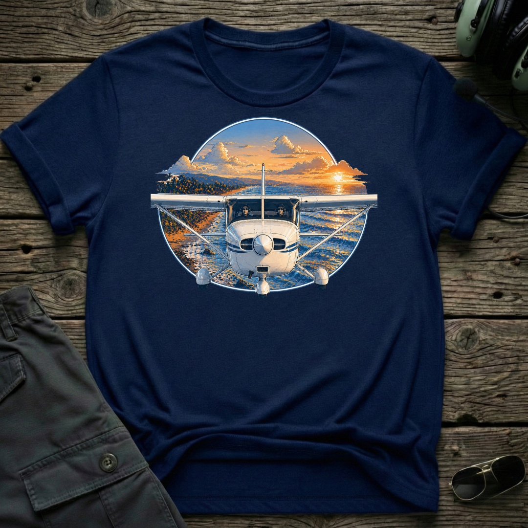 Cessna Beach T-shirt — aviation apparel