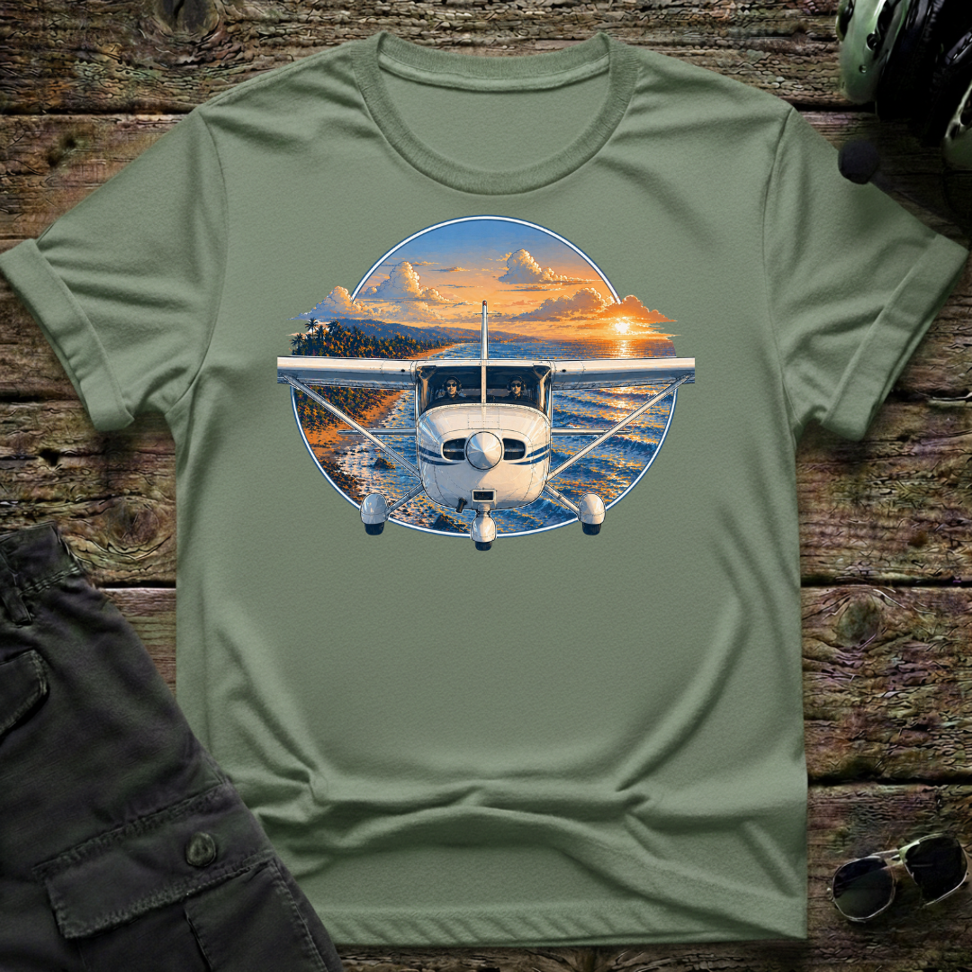 Cessna Beach T-shirt — lifestyle shot