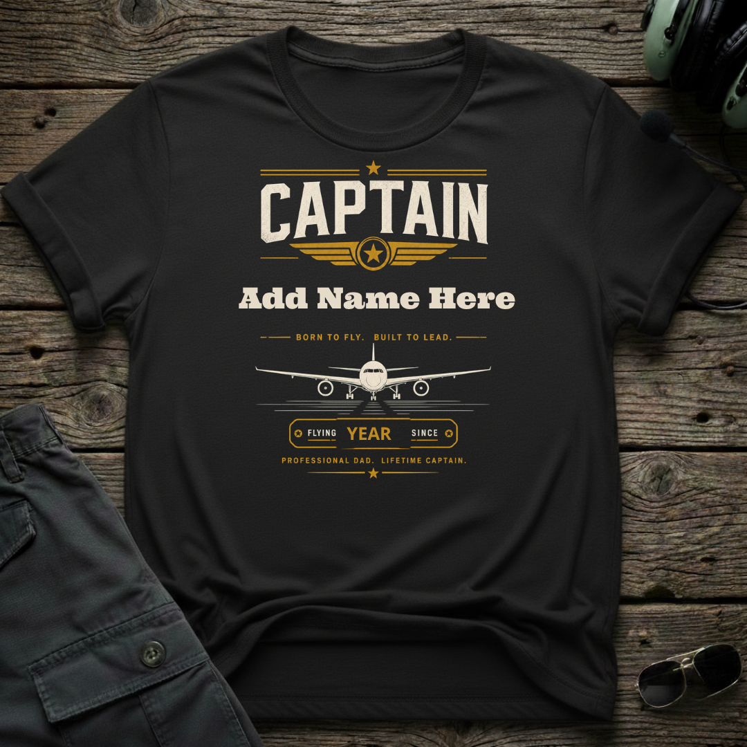 Captain (add name) Pilot -Personalized — front view