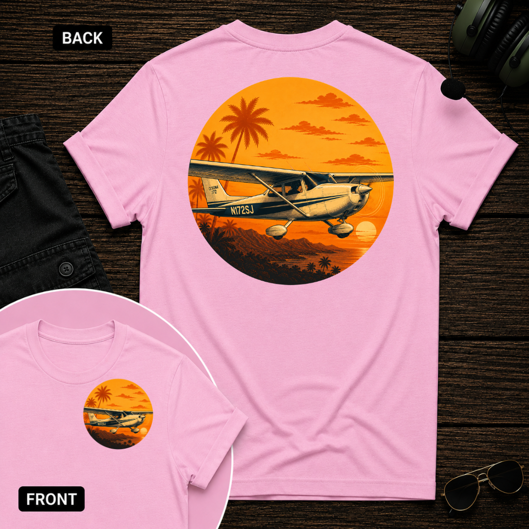 C-172 Tropic Sunset SS 2 Sided T-shirt