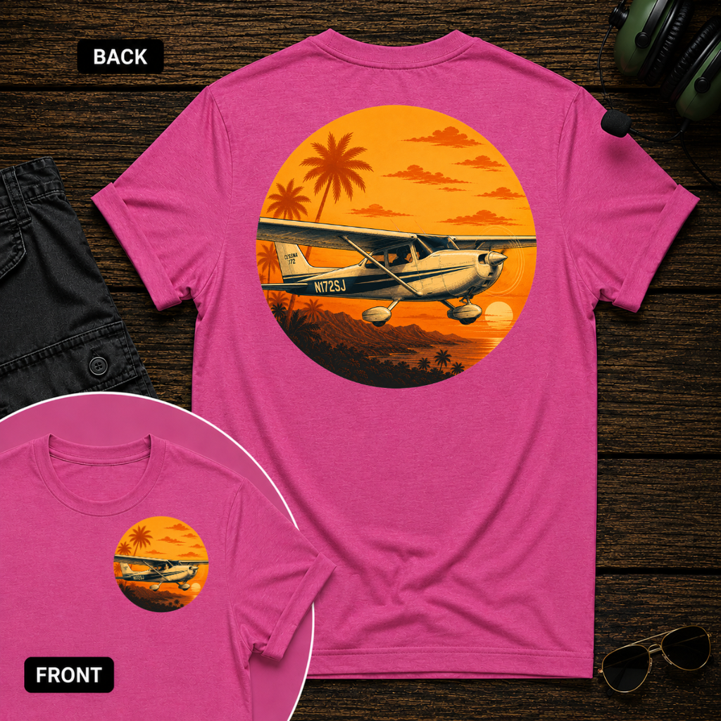 C-172 Tropic Sunset SS 2 Sided T-shirt