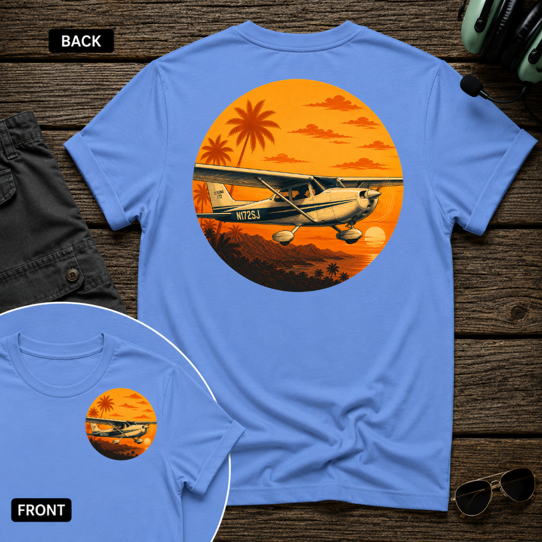 C-172 Tropic Sunset SS 2 Sided T-shirt