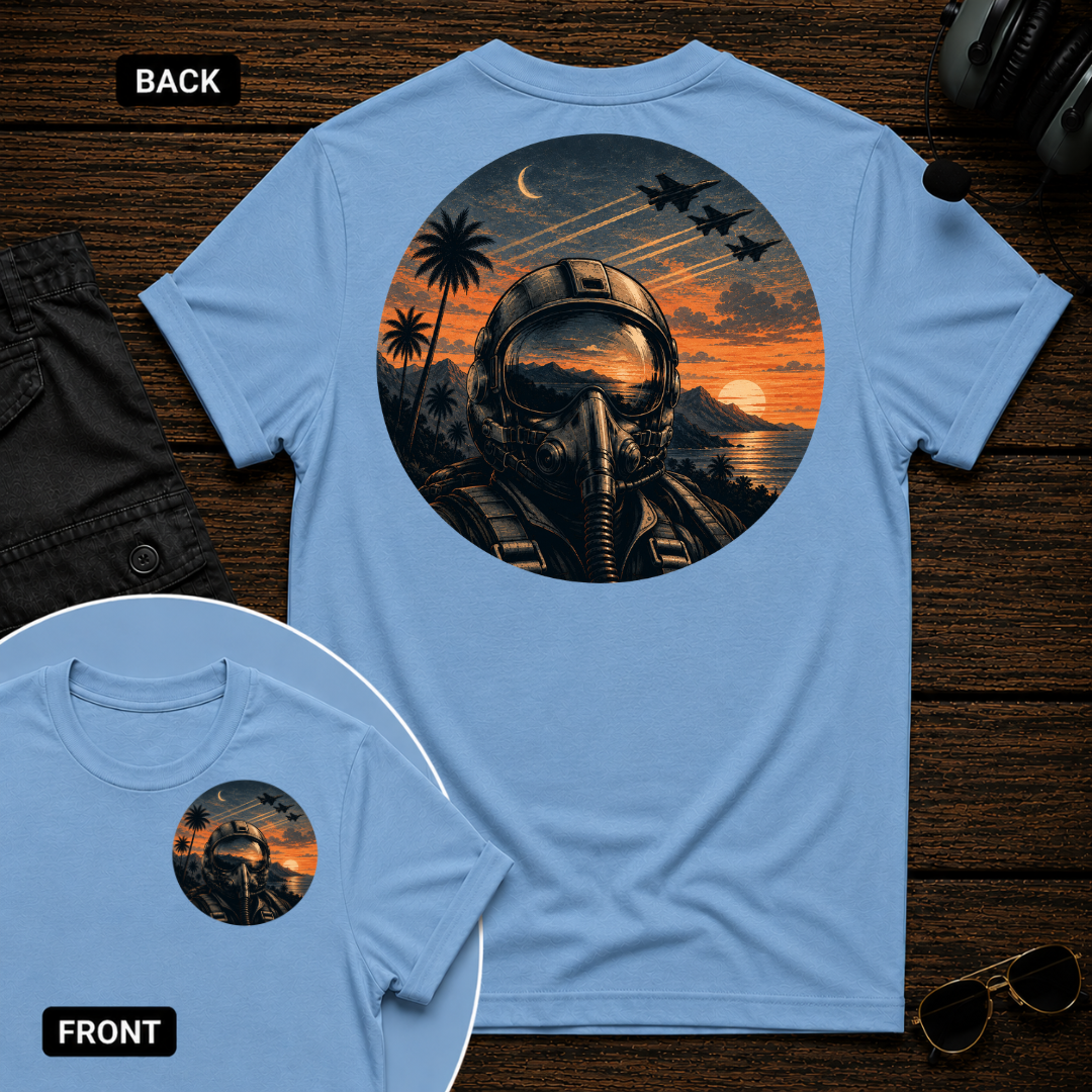Fighter Pilot Golden Hour SS 2 Sided T-shirt