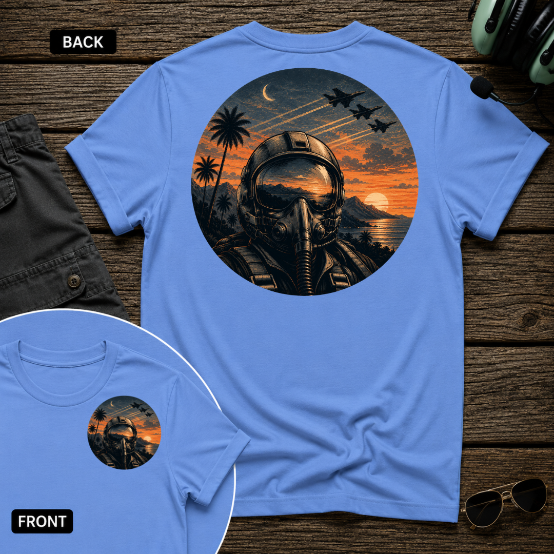 Fighter Pilot Golden Hour SS 2 Sided T-shirt