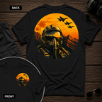 Fighter Pilot Tropic Sunset SS 2 Sided T-shirt