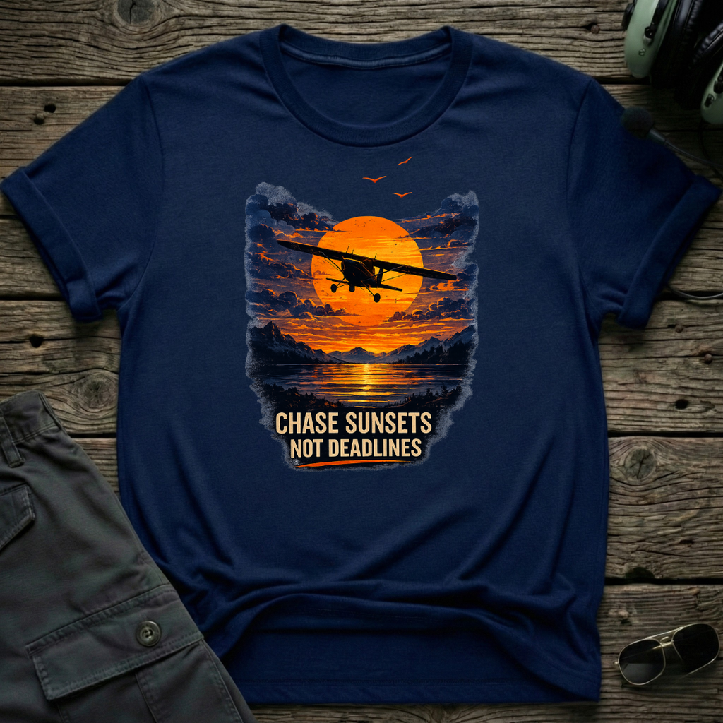 Chase Sunsets Not Deadlines T-shirt