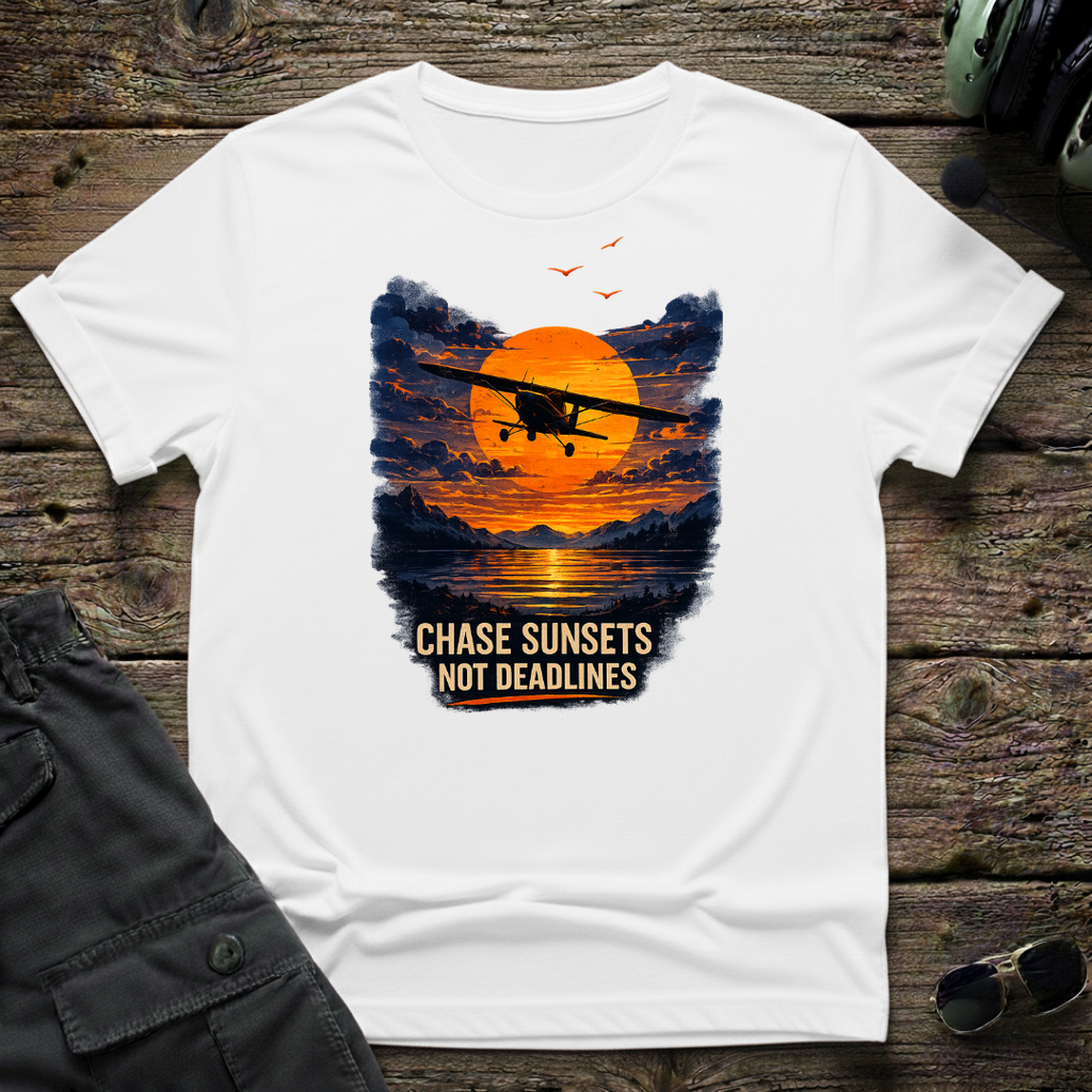 Chase Sunsets Not Deadlines T-shirt