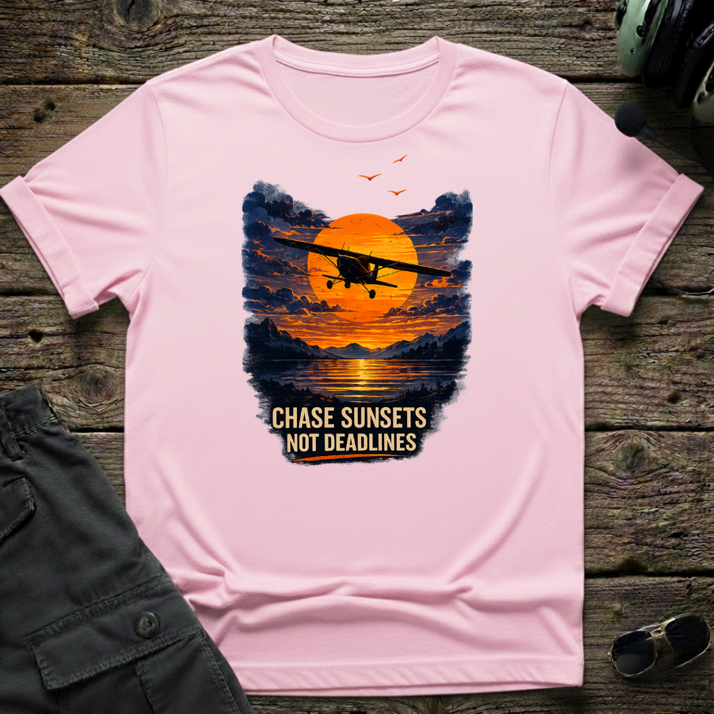 Chase Sunsets Not Deadlines T-shirt