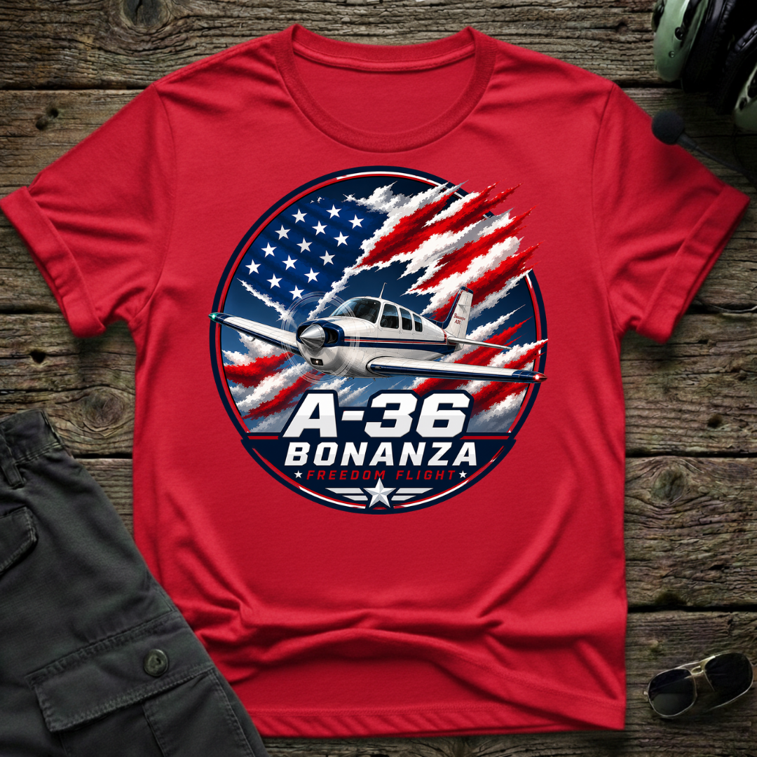 A-36 Bonanza Freedom Flight T-shirt
