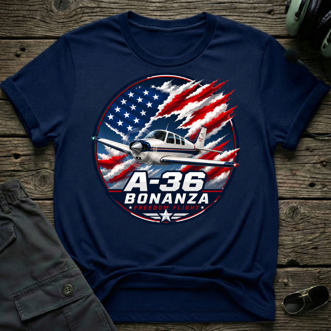 A-36 Bonanza Freedom Flight T-shirt