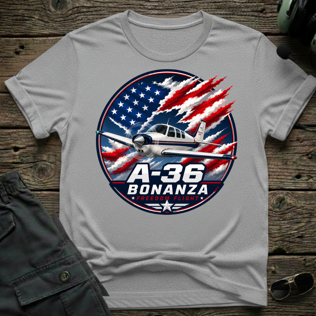 A-36 Bonanza Freedom Flight T-shirt