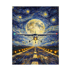 Cessna Starry Night Matte Vertical Art Print