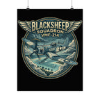 Blacksheep Squadron VMF-214 Vintage Warplane Poster