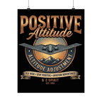 Positive Attitude Poster — B2 Aviation Altitude Adjustment Wall Art