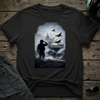 Sailor Salute front view - premium aviation tee for pilots