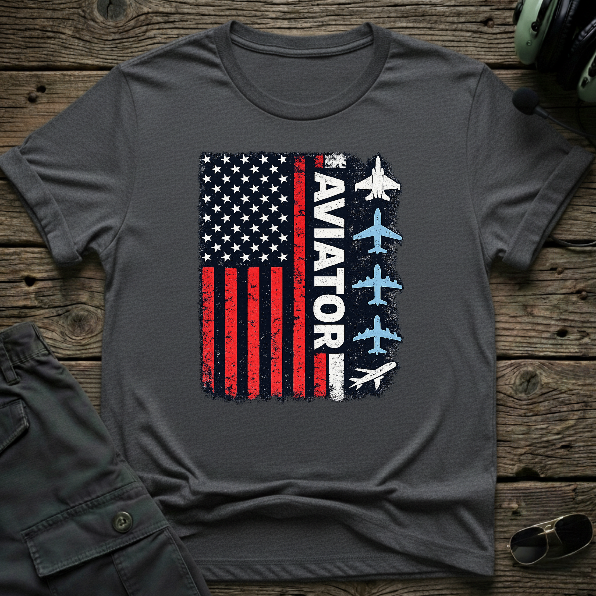 Aviator Flag T-shirt — aviation t-shirt